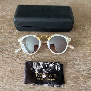 EUC Krewe St Louis White Sunglasses